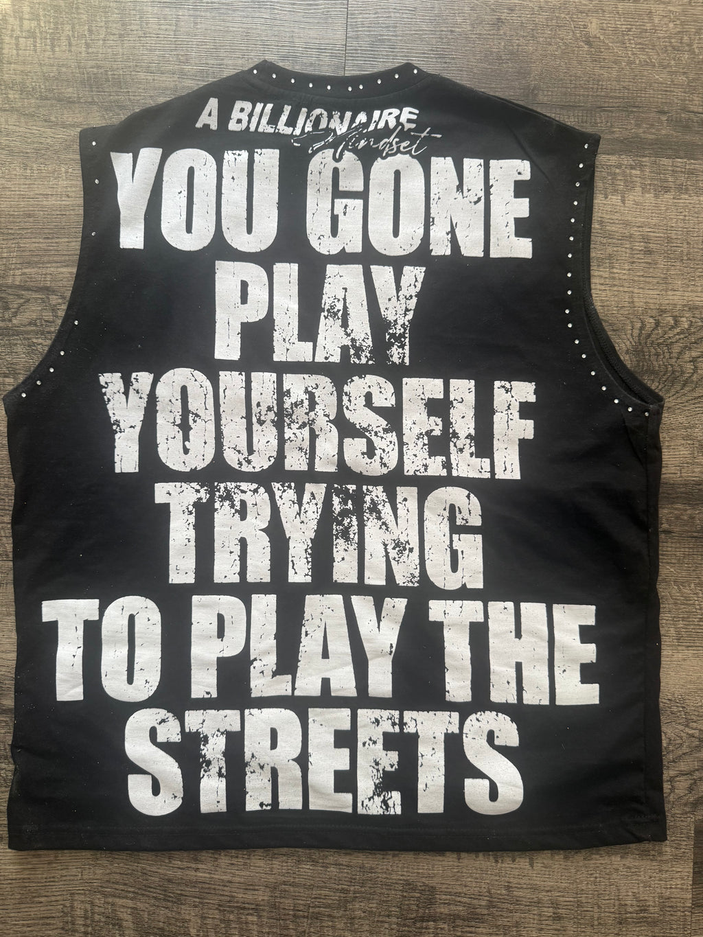 A Billionaire Mindset Cut Off T Shirts (Black)