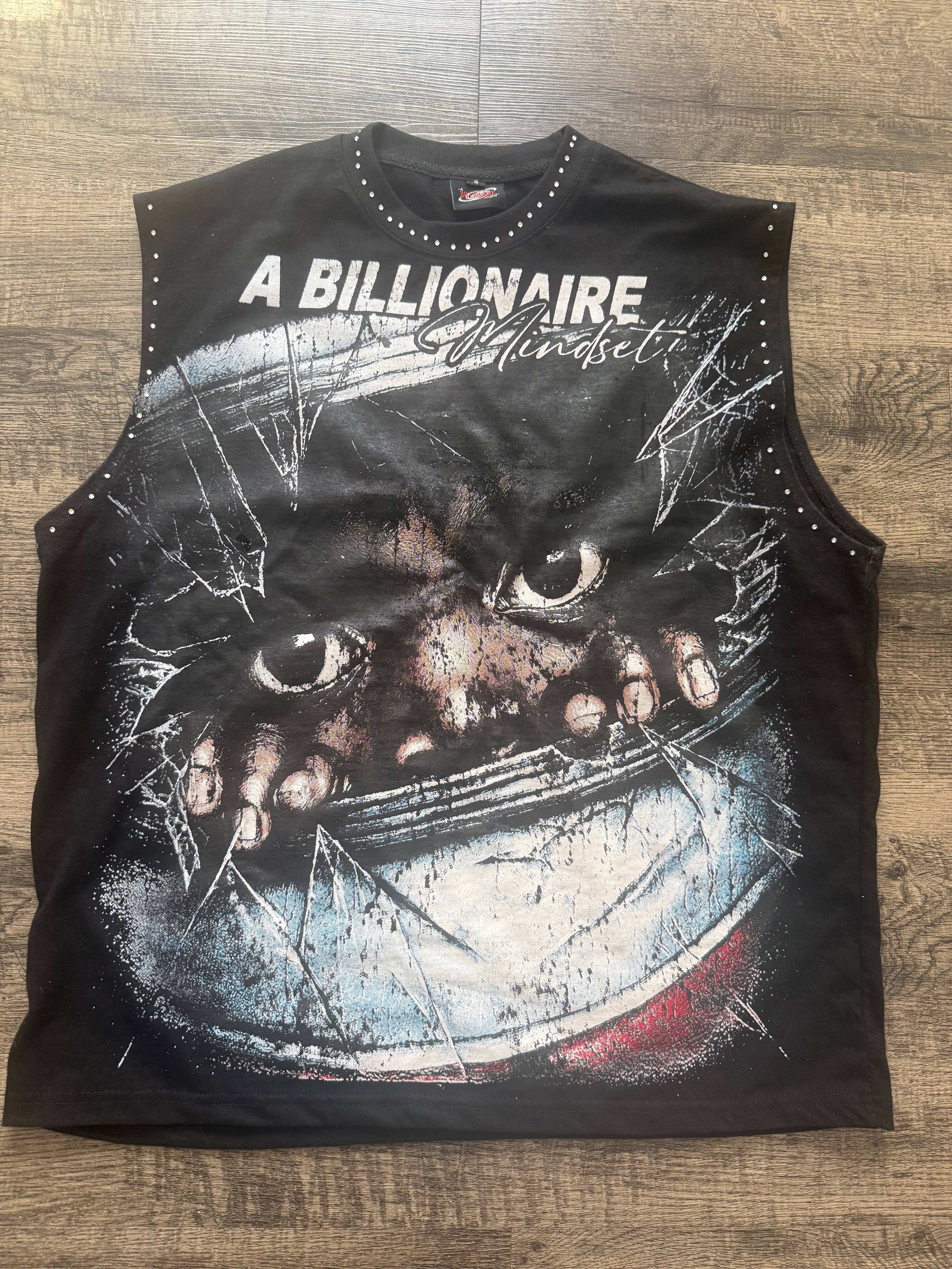 A Billionaire Mindset Cut Off T Shirts (Black)